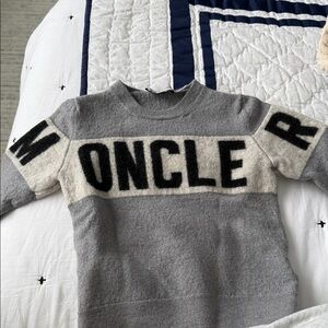 Moncler Gray and Black Knit Sweater